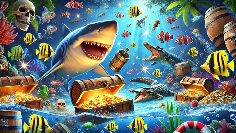 Tampilan arena tembak ikan bawah laut di GARUDAJITU
