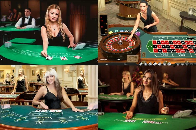 Meja permainan dealer dalam kategori kasino live