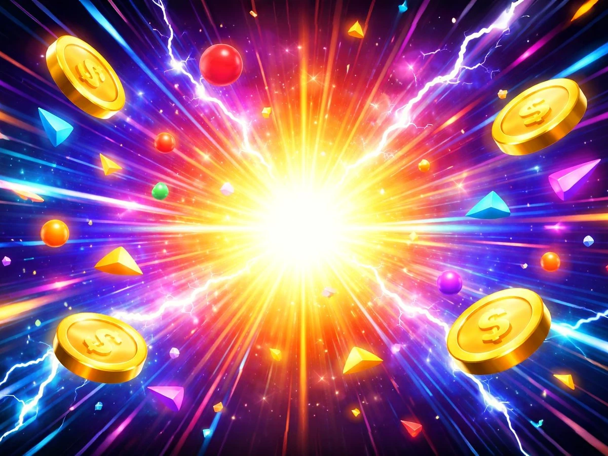 Tampilan permainan slot dengan reel dan simbol warna-warni